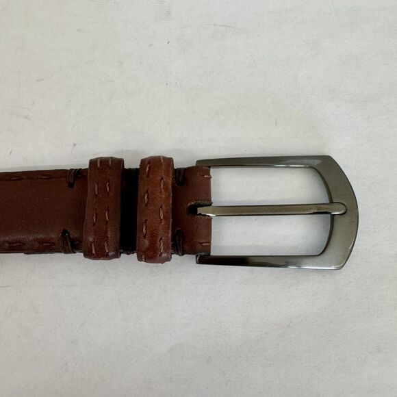 Torino Aniline Kipskin Shoulders Brown  Leather Belt Men’s 40 Made in USA 65561 - Picture 5 of 15